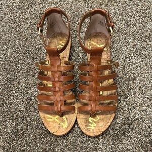 Sam Edelman Donna Sandal in Saddle size 8 women’s EUC